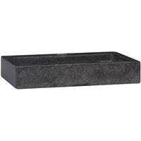 Berkfield Home Sink Black 38x24x6.5 cm Marble