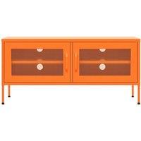 Berkfield Home TV Cabinet Orange 105x35x50 cm Steel | Size: 105 x 35 x 50 cm