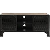 Berkfield Home TV Cabinet Rustic Brown 105x36x47 cm Metal & MDF | Size: 105 x 36 x 47 cm