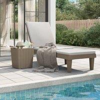 Berkfield Home Sun Lounger Light Brown 155x58x83 cm Polypropylene | Size: 155 x 58 x 83 cm