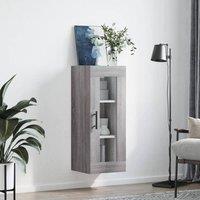 Berkfield Home Wall Mounted Cabinet Grey Sonoma 34.5x34x90 cm