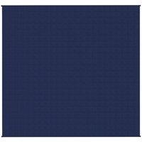 Berkfield Home Weighted Blanket Blue 220x240 cm King 11 kg Fabric