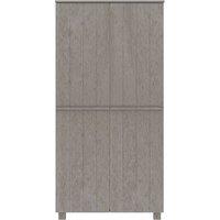 Berkfield Home Wardrobe HAMAR Light Grey 89x50x180 cm Solid Wood Pine | Size: 89 x 50 x 180 cm