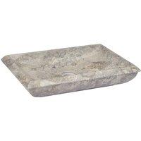 Berkfield Home Sink Grey 50x35x10 cm Marble | Size: 50 x 35 x 10 cm