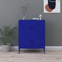 Berkfield Home Storage Cabinet Navy Blue 80x35x101.5 cm Steel