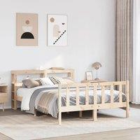 Berkfield Home Bed Frame without Mattress 160x200 cm Solid Wood Pine in Brown