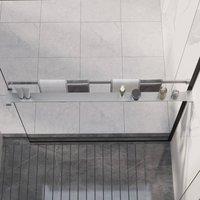 Berkfield Home Shower Shelf for Walk-in Shower Wall Chrome 100 cm Aluminium in Silver
