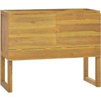 Berkfield Home Bathroom Cabinet 90x45x75 cm Solid Wood Teak in Brown | Size: 90 x 45 x 75 cm