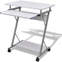 Berkfield Home Compact Computer Desk with Pull-out Keyboard Tray White