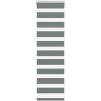 Berkfield Home Zebra Blind Dark Grey 45x100 cm Fabric Width 40.9 cm Polyester