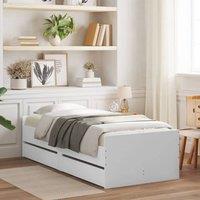 Berkfield Home Bed Frame with Drawers without Mattress White 90x190 cm Single