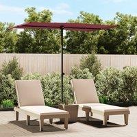 Berkfield Home Outdoor Parasol with Aluminium Pole 2x1.5 m Bordeaux Red