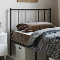 Berkfield Home Metal Headboard Black 107 cm