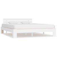 Berkfield Home Bed Frame White Solid Pine Wood 180x200 cm Super King