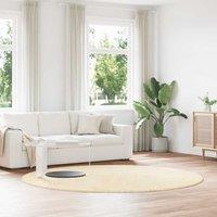 Berkfield Home Shaggy Rug High Pile NAVARRA Cream 240x240 cm Polyester | Size: Medium
