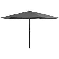 Berkfield Home Outdoor Parasol with Metal Pole 400 cm Anthracite in Black