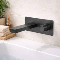 Bathroom Kingdom Koko Gunmetal Grey Wall Mounted Basin Mixer Tap in Dark Grey