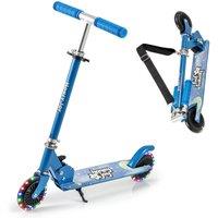 Gymax Folding Scooter Portable Lightweight 2-Wheel Kick Scooter in Blue