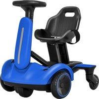 Gymax Ride on Drift Car 6V Electric Go Kart With Adjustable Seat in Blue