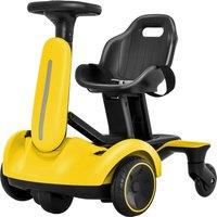 Gymax Ride on Drift Car 6V Electric Go Kart With Adjustable Seat in Yellow