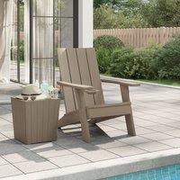 Berkfield Home Garden Adirondack Chair Light Brown 75x88.5x89.5cm Polypropylene | Size: 75x88.5x89.5 cm