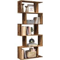 Berkfield Home Room Divider Bookcase 5-Tier Old Wood 70x24x161 cm Engineered Wood in Brown | Size: 70 x 24 x 161 cm