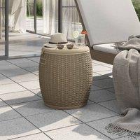 Berkfield Home 4-in-1 Garden Storage Box Light Brown Polypropylene