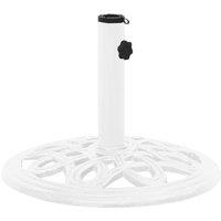 Berkfield Home Umbrella Base White 40x40x32 cm Cast Iron | Size: 40 x 40 x 32 cm