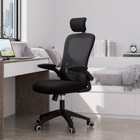 Kelvenix Mesh Office Chair Ergonomic 360 Swivel Lift Computer Desk UK in Black