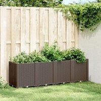 Berkfield Home Garden Planter Brown 160x40x53 cm PP | Size: 160 x 40 x 53 cm
