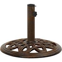 Berkfield Home Umbrella Base Bronze 40x40x32 cm Cast Iron in Brown | Size: 40 x 40 x 32 cm