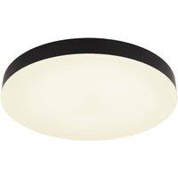 Netlighting Matthew 40cm Round Flush Ceiling Light Matt Black LED 30006500K