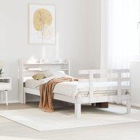 Berkfield Home Bed Frame with Headboard without Mattress White 75x190 cm Small Single