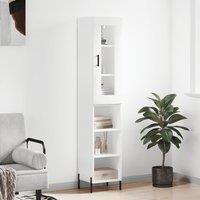 Berkfield Home Highboard White 34.5x34x180 cm Engineered Wood
