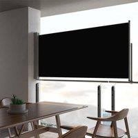 Berkfield Home Patio Retractable Side Awning 60x300 cm Black