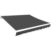 Berkfield Home Awning Top Sunshade Canvas Anthracite 450x300 cm in Black