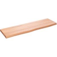 Berkfield Home Wall Shelf Light Brown 100x30x(2-4) cm Treated Solid Wood Oak