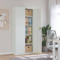 Berkfield Home File Cabinet Light Grey 90x40x200 cm Steel | Size: 90 x 40 x 200 cm