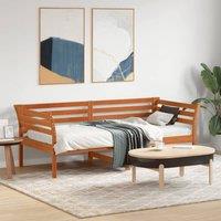 Berkfield Home Day Bed without Mattress Wax Brown 90x190 cm Single Solid Wood Pine