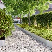 Berkfield Home Lawn Edgings 10 pcs 20x103 cm Galvanised Steel in White
