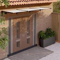 Berkfield Home Door Canopy Black & Transparent 297.5x90 cm Polycarbonate in Clear