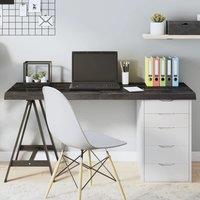 Berkfield Home Table Top Dark Grey 140x50x(2-6) cm Treated Solid Wood Oak