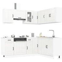 Berkfield Home 11 Piece Kitchen Cabinet Set Kalmar Gloss White Engineered Wood