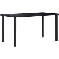 Berkfield Home Dining Table Black 140x70x75 cm Tempered Glass | Size: 140 x 70 x 75 cm