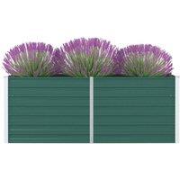 Berkfield Home Raised Garden Bed 160x80x45 cm Galvanised Steel Green | Size: 160 x 80 x 45 cm