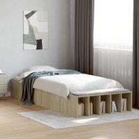 Berkfield Home Bed Frame without Mattress Sonoma Oak 90x200 cm in Brown