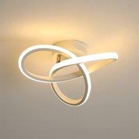 Pheashine Modern LED Ceiling Light, Warm Light 3000K, White 25cm, Indoor Use