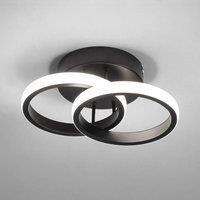Pheashine Modern LED ceiling light, white light 6500K, round 25cm Indoor Use in Black
