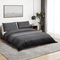 Berkfield Home Duvet Cover Set Dark Grey 240x220 cm Cotton