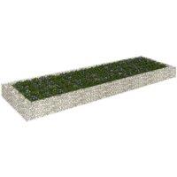 Berkfield Home Gabion Raised Bed Galvanised Steel 300x100x20 cm in Silver | Size: 300 x 100 x 20 cm
